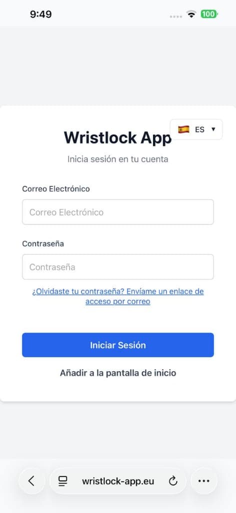 Open the app in Safari