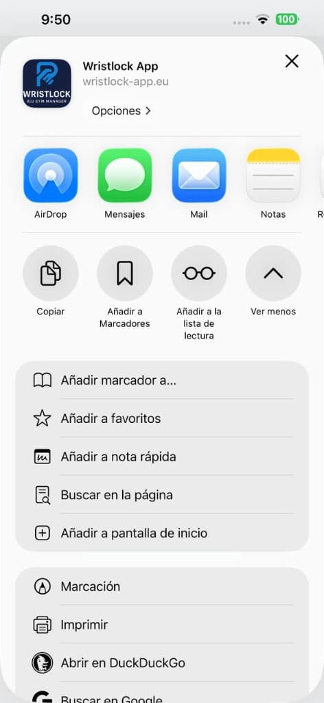 Choose “Add to Home Screen”